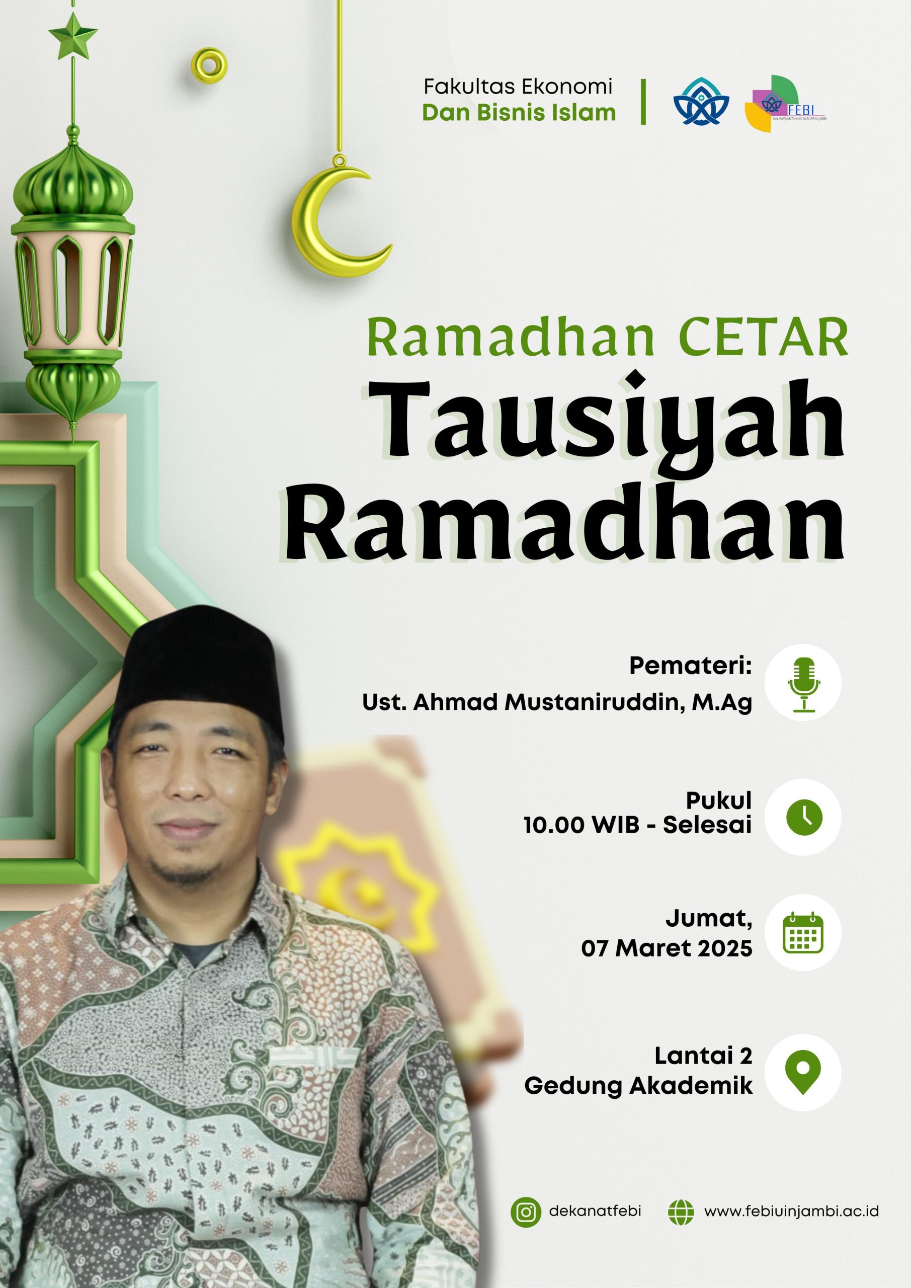 FEBI UIN Sutha Jambi Gelar Tausiyah Rutin Selama Ramadhan 